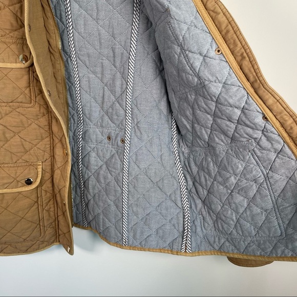 Johnston & Murphy tan quilted zip up jacket size medium - Picture 6 of 6